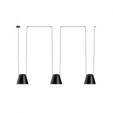 Attic lampa wisząca czarna 3x23W E27